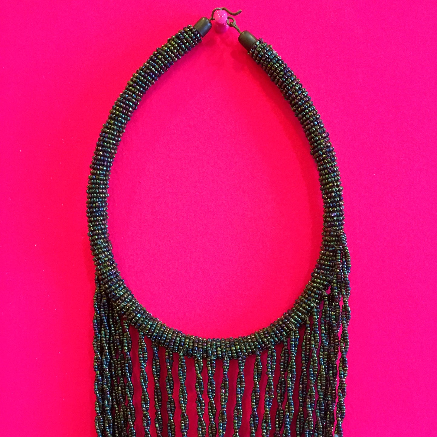 Long Beaded Loop Necklace