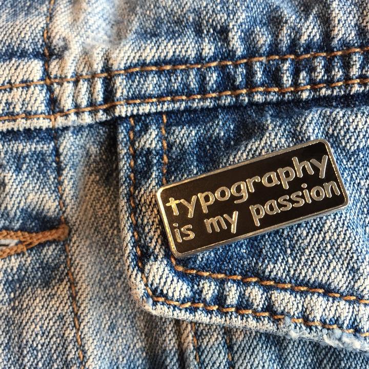Typography Pin