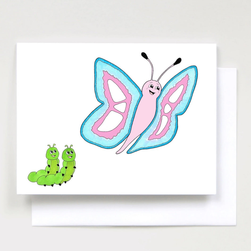 Trans Butterfly Greeting Card